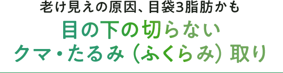 老け見えの原因、目袋3脂肪かも