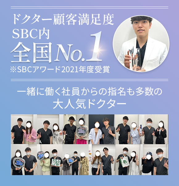 ドクター顧客満足度SBC内全国No.1