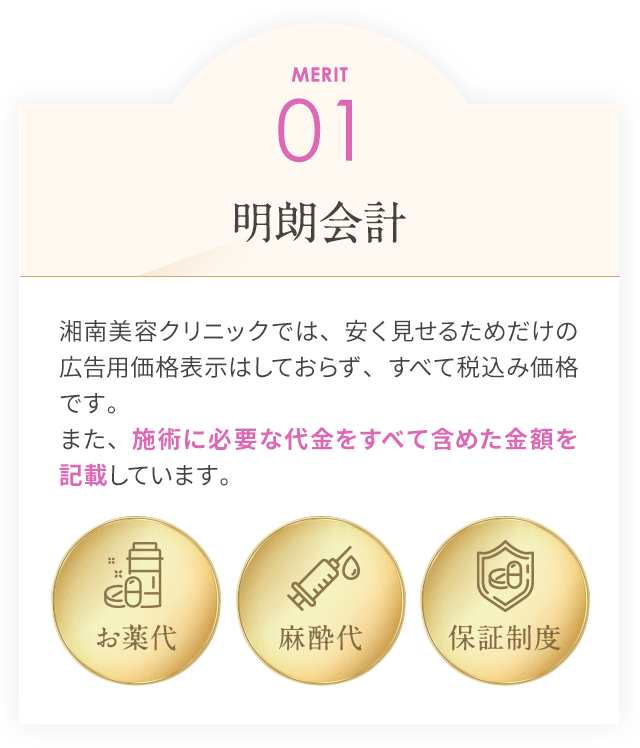 MERIT01/明朗会計