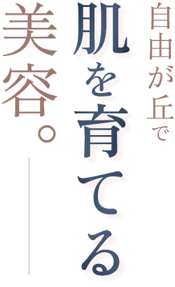 自由が丘で肌を育てる美容。