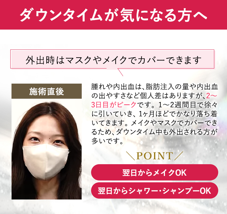 本田先生の技術でダウンタイムも最小限に！
