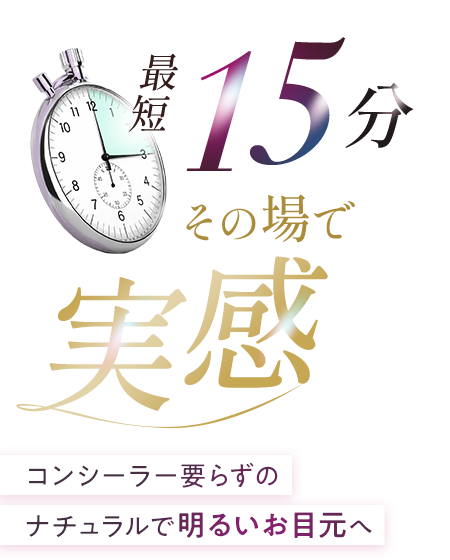 最短15分 その場で実感