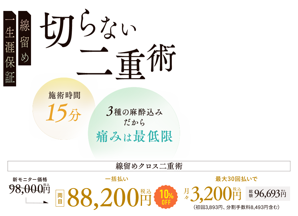湘南美容クリニックの二重整形 切らない二重術