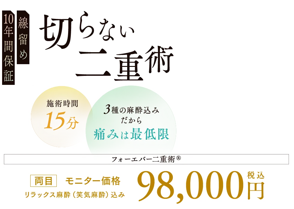 湘南美容クリニックの二重整形 切らない二重術