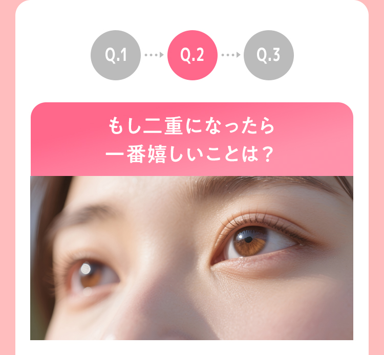 q2 もし二重になったら一番嬉しいことは？
