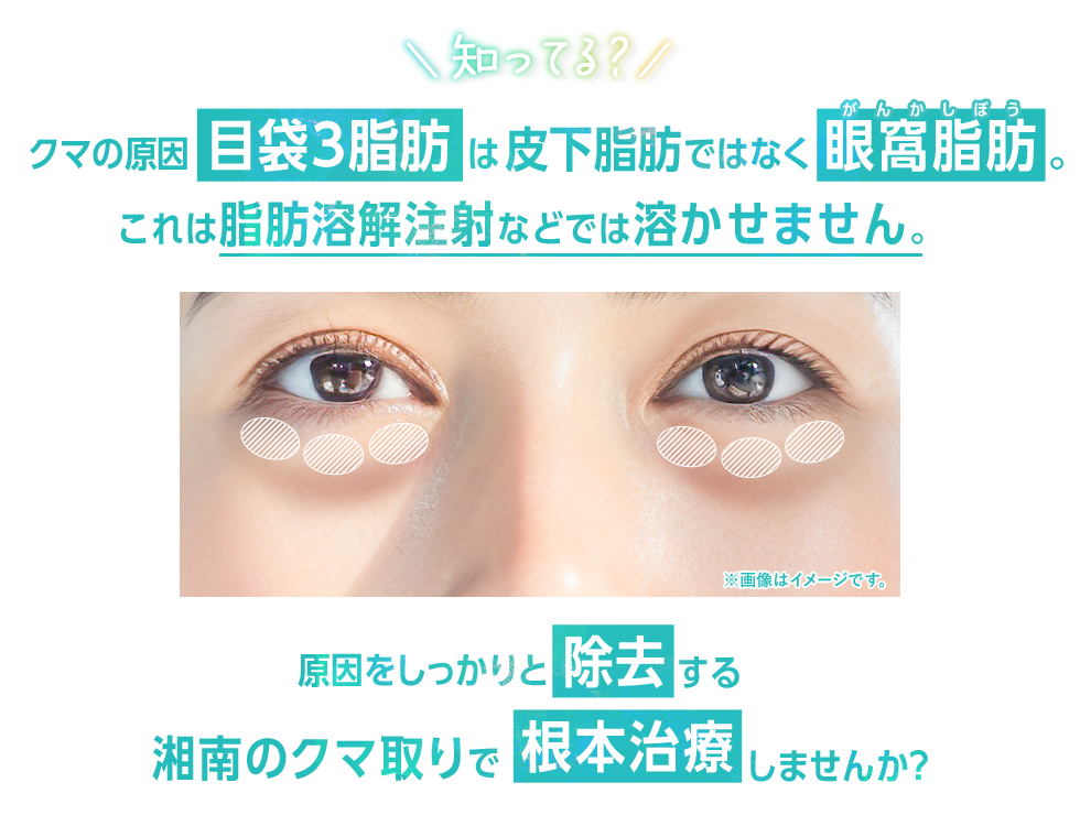 湘南のクマ取りで根本治療しませんか？